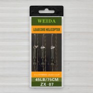 Монтаж лідкор з кліпсою вертоліт Weida ZX-07, 45lb, 75см, 3шт/уп